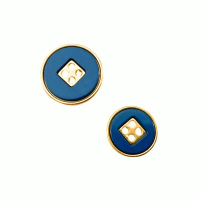 Metal Teal Insert Buttons- 20mm & 15mm
