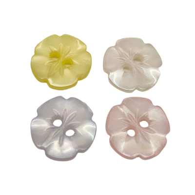 Flower Buttons - 16mm - Various Colours
