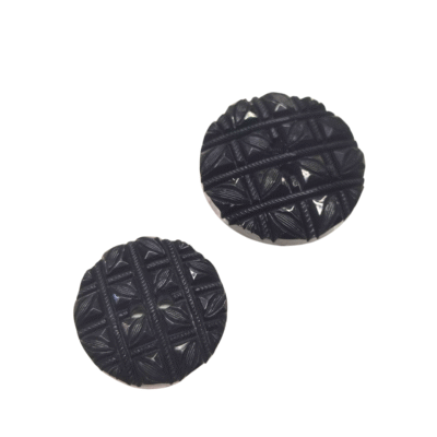 black textured button
