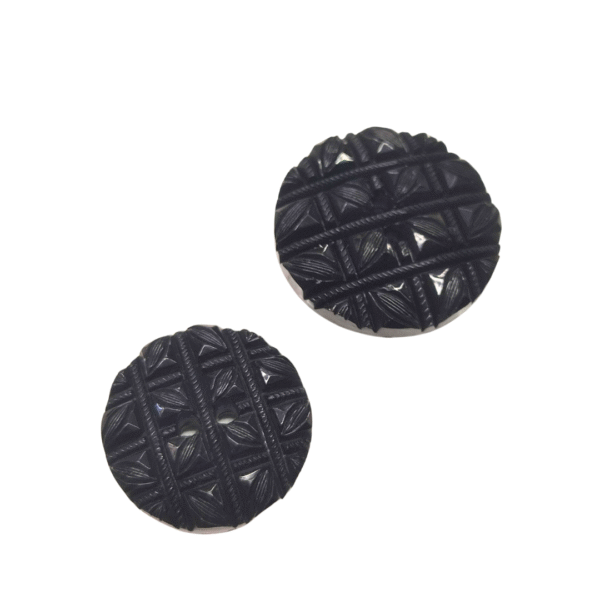black textured button
