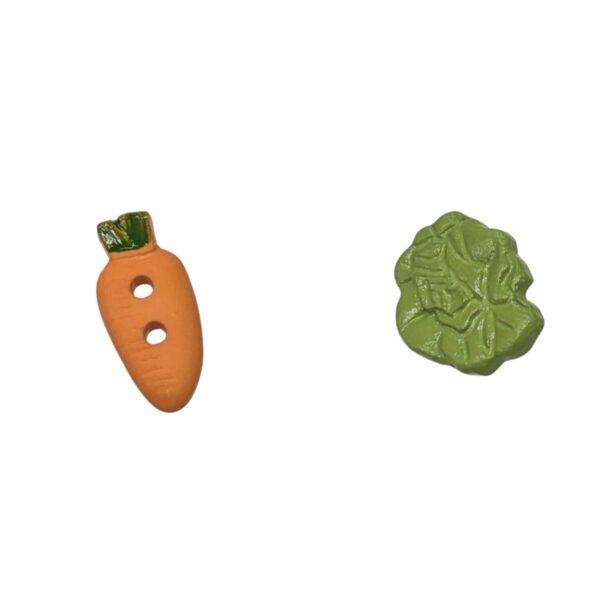 Fruit & Veg Novelty Buttons – Various Colours and Styles - Image 2