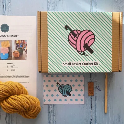 The Left Hookery Small Crochet Basket Kit