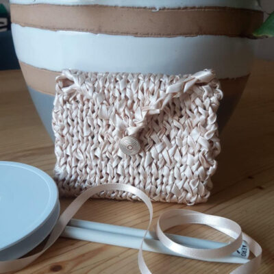 Knitted Ribbon Purse Workshop - Achievement Knitting for Novices - Saturday 13 June 2026 (1 - 4pm) York
