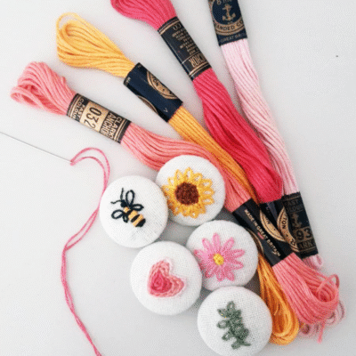 Embroidered Covered Buttons Workshop - Saturday 6 June 2026 (1 - 4pm) York