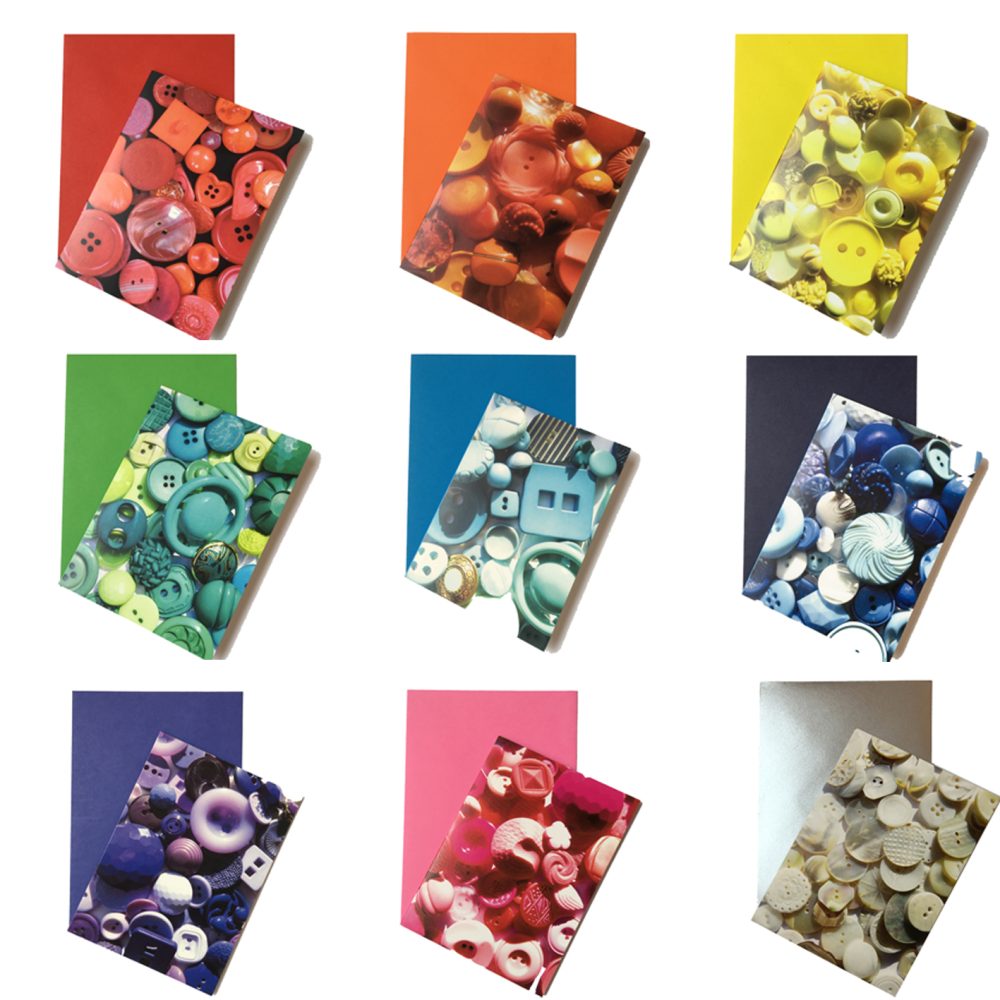 Collective Coloured Buttons Cards