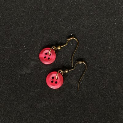 Red Button Earrings_©DuttonsforButtons