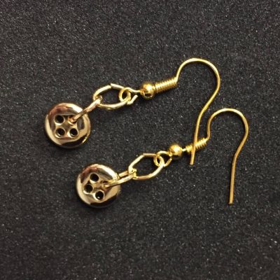 Tiny Gold Coloured Earrings_©DuttonsforButtons